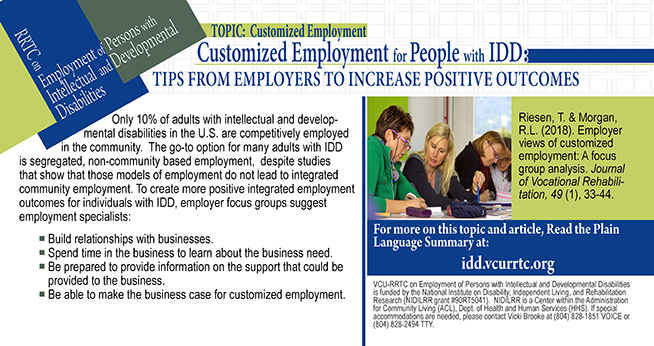 Postcards - VCU-RRTC on Employment of Persons with Intellectual and ...